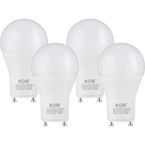 Paquete de 4 bombillas LED GU24 forma A19 9.5 W