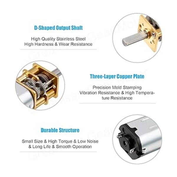 Greartisan DC 3V6V12V 19RPM3000RPM N20 Motor de_2
