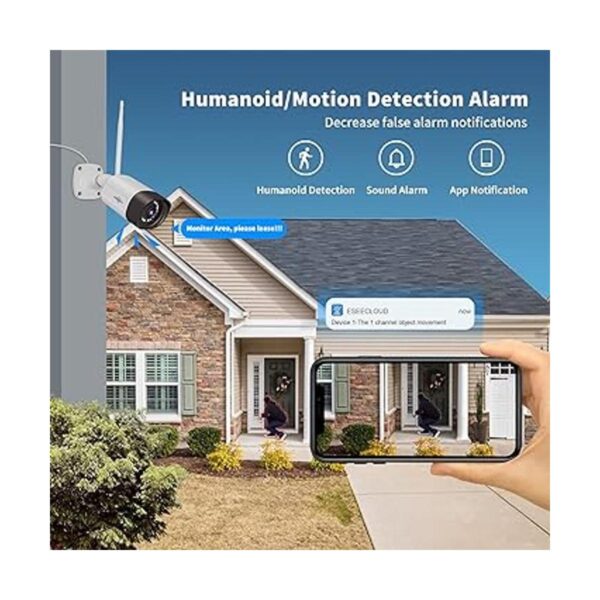 Hiseeu Cámara de seguridad para exteriores 2K audio de 2_4