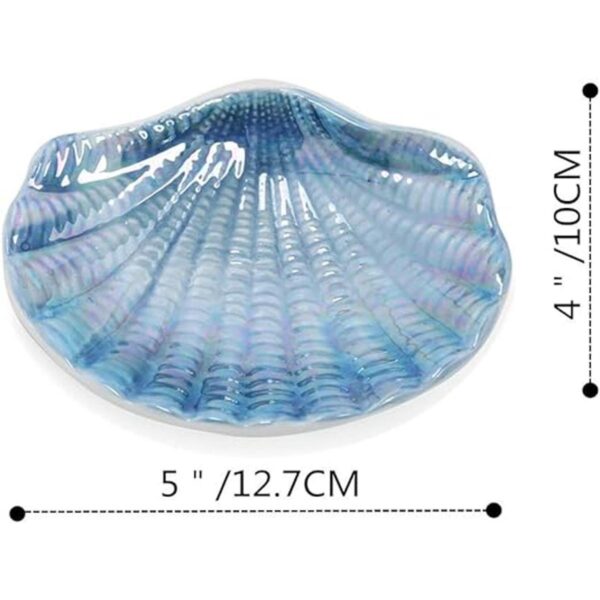 FORLONG Jabonera de cerámica Ocean Seashell para baño_2