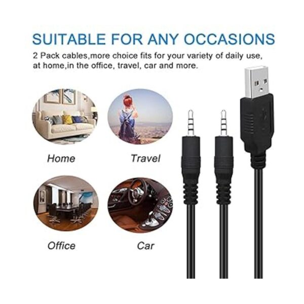 SCOVEE Cable de carga USB a conector de audio AUX macho de_2