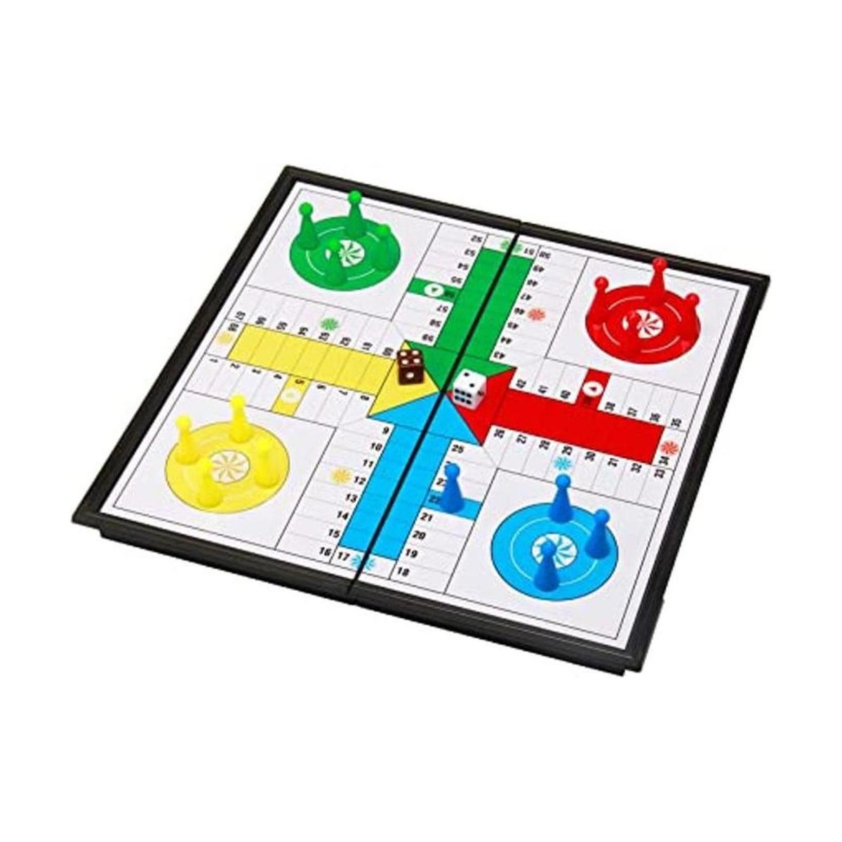 Amerous Juego de Ludo Go Board plegable de 10 pulgadas