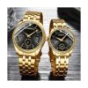 Reloj de pulsera para parejas reloj dorado para hombres y_5