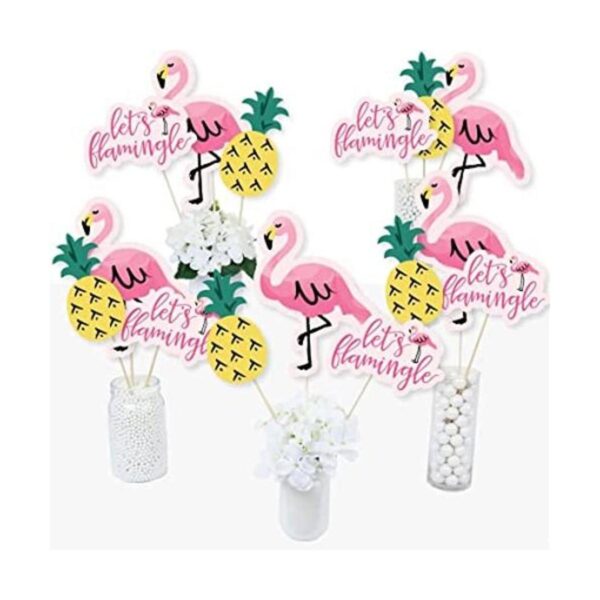 Flamingo Juego de 15 palillos de centro de mesa para_1