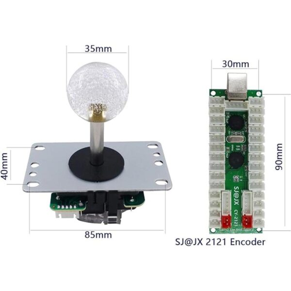 SJJX 2 Reproductor LED Arcade Juego DIY Kit Teclado