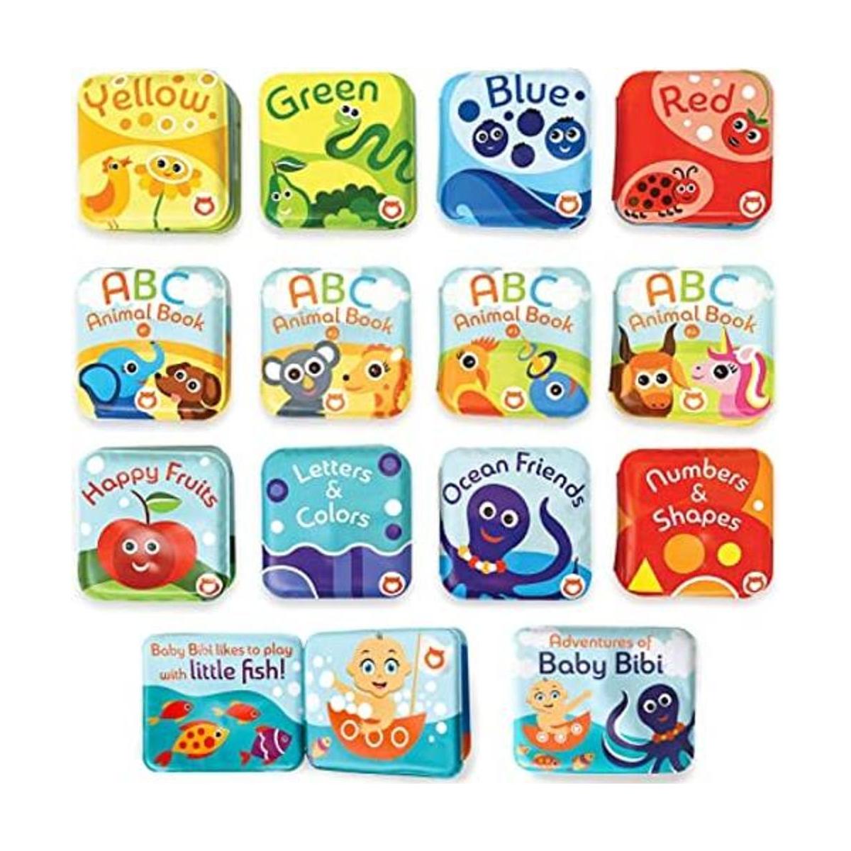 Juego de mega libros de baño para bebés paquete de 13