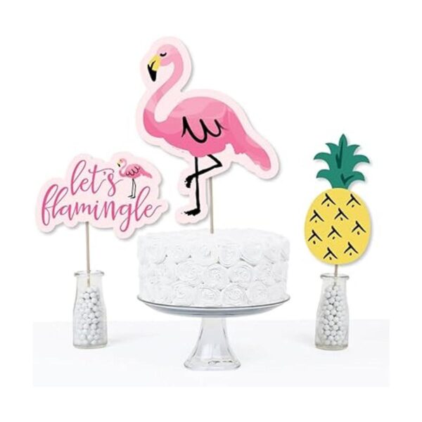 Flamingo Juego de 15 palillos de centro de mesa para_3