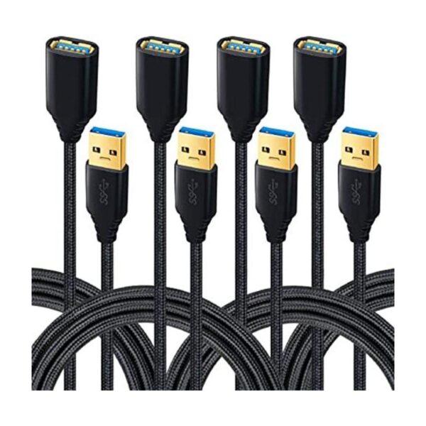 Besgoods Cable de extensión USB 3.0 paquete de 4 6
