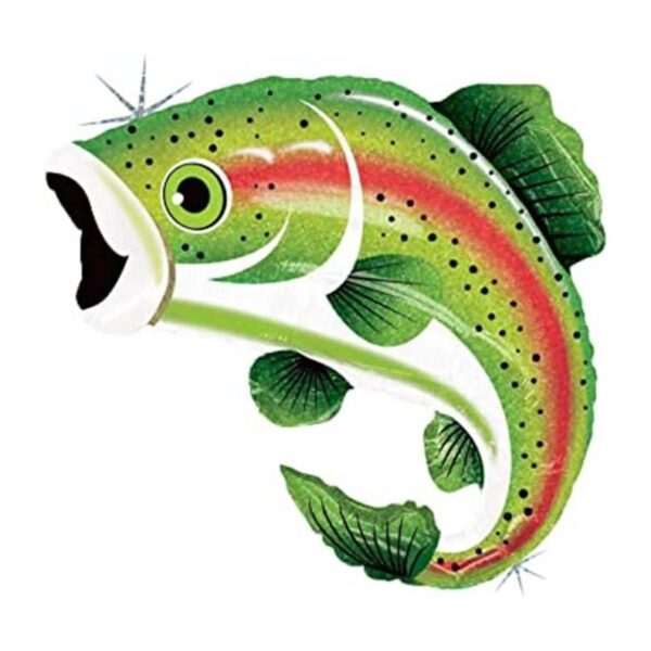 Globo de pesca con diseño de trucha arcoíris de 29 pulgadas_1
