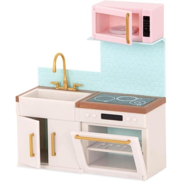 Lori Juego de cocina moderno para casa de muñecas de 5.9 in_2