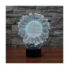 Lámpara de mesa 3D con forma de girasol para decoración_4
