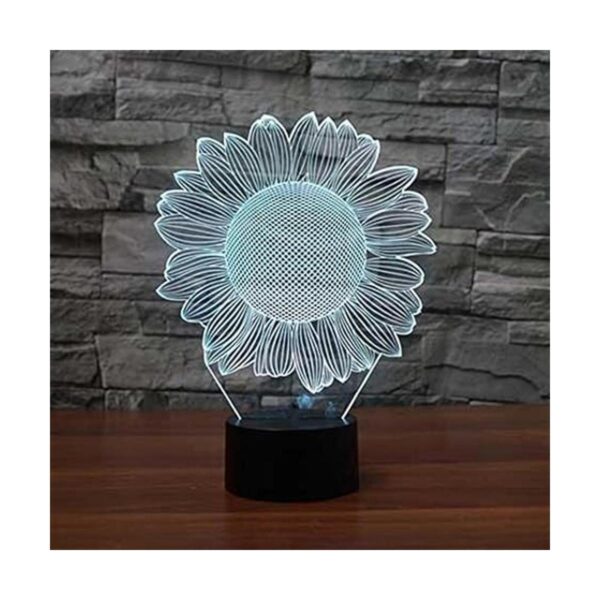 Lámpara de mesa 3D con forma de girasol para decoración_4