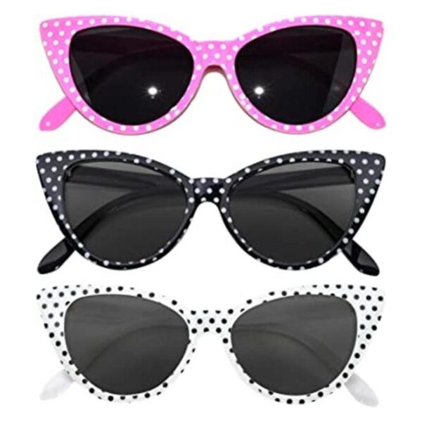 Señoras 3 pares gafas de sol ojo de gato mezcla colores_1