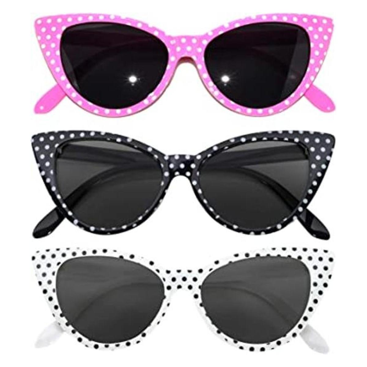 Señoras 3 pares gafas de sol ojo de gato mezcla colores