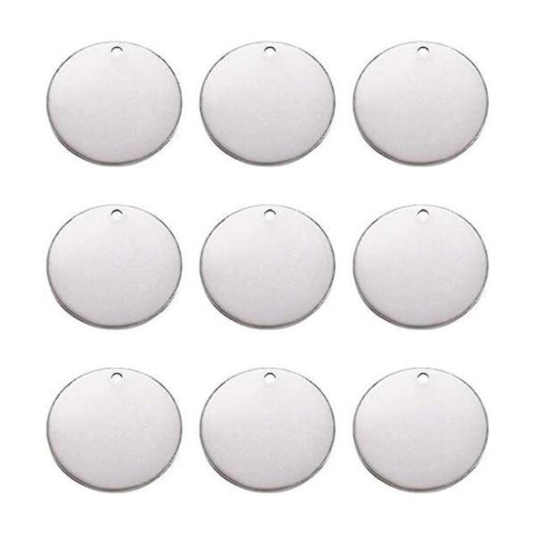 Pandahall 50 colgantes de acero inoxidable 304 en blanco_1
