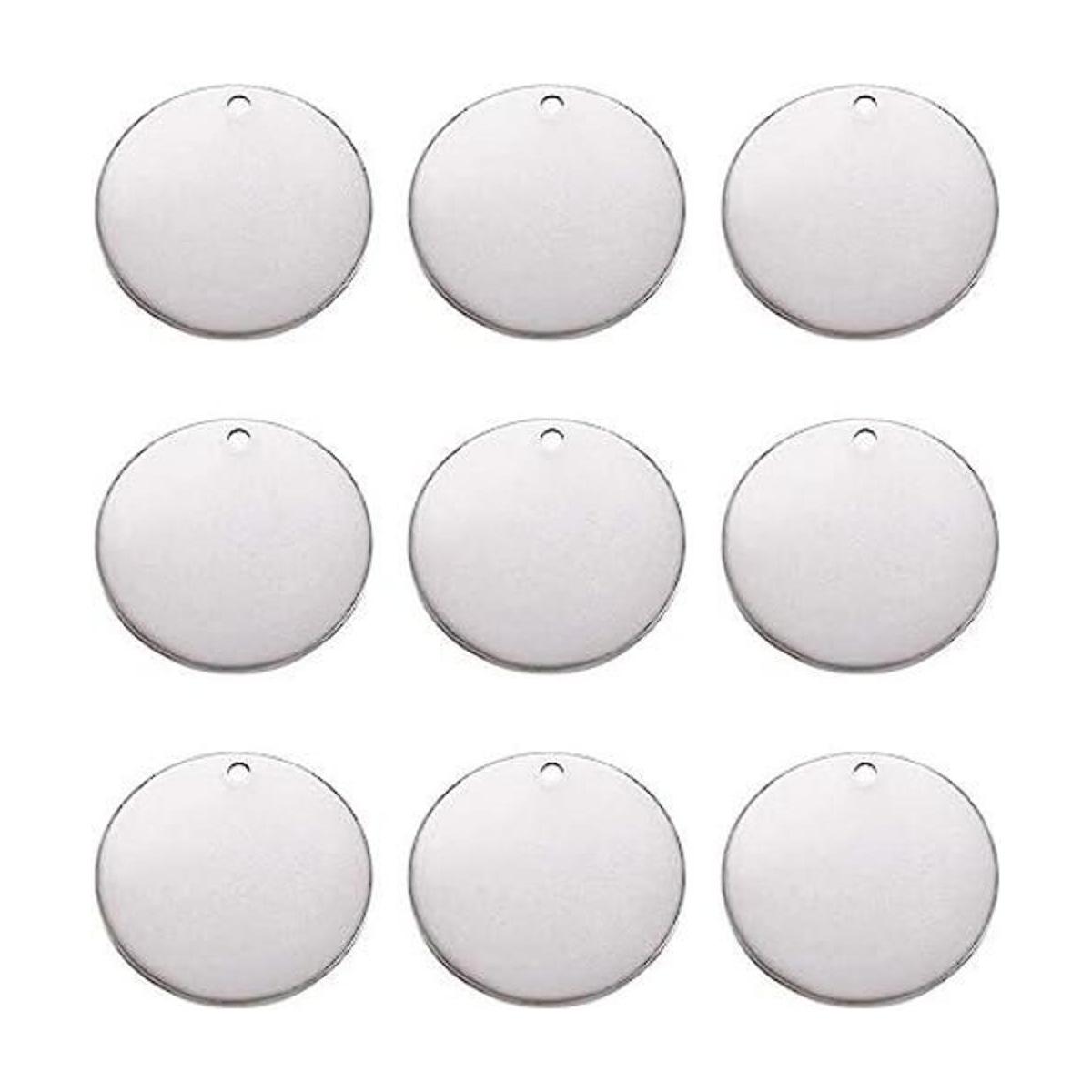Pandahall 50 colgantes de acero inoxidable 304 en blanco