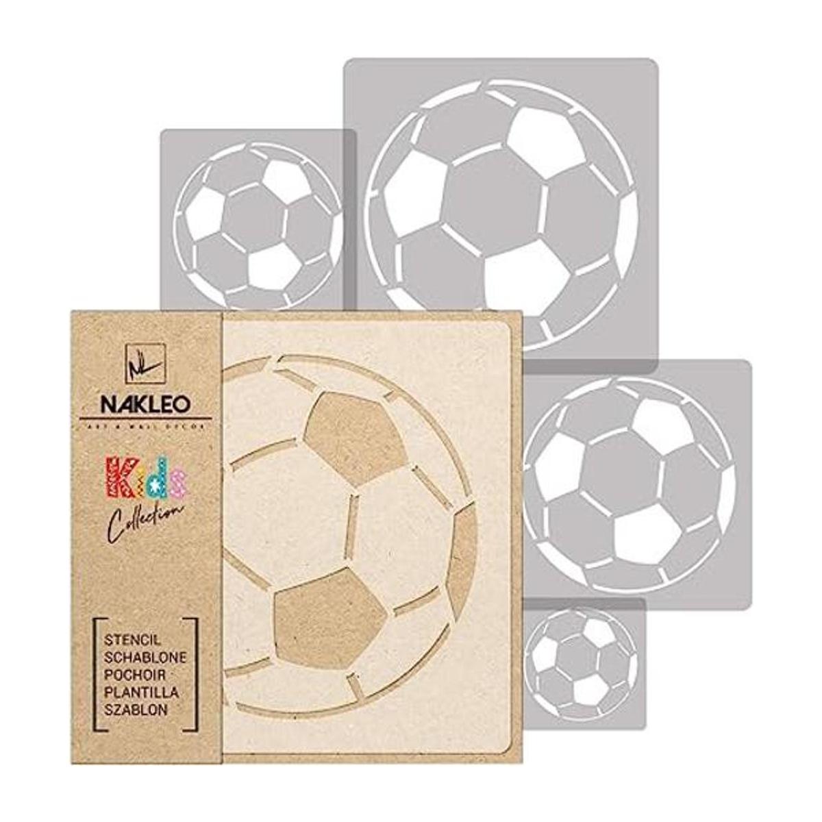 NAKLEO 5 plantillas de plástico reutilizables Balón de