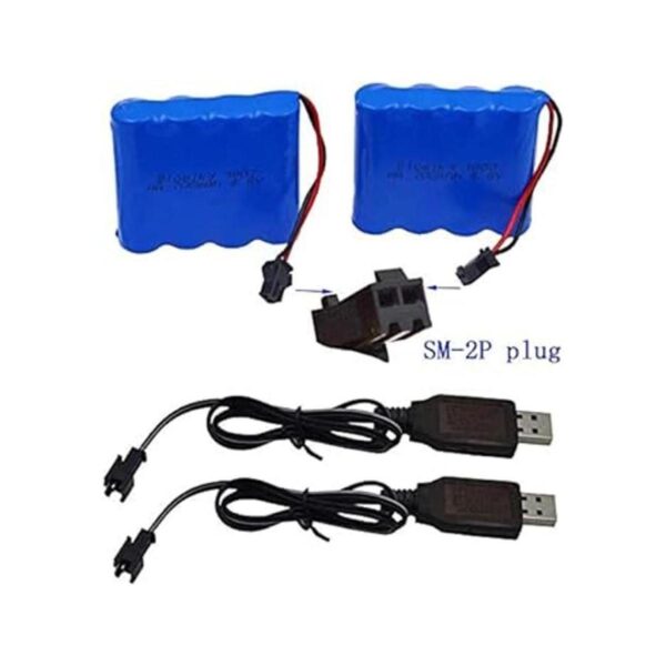 Blomiky Paquete de 2 baterías NiCd de 4.8 V 700 mAh y 2_2