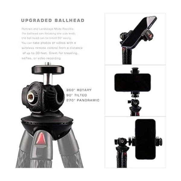 Trípode flexible de la cámara Vlogging plegable de viaje_4