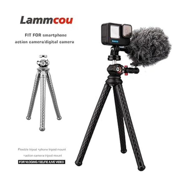 Trípode flexible de la cámara Vlogging plegable de viaje_2