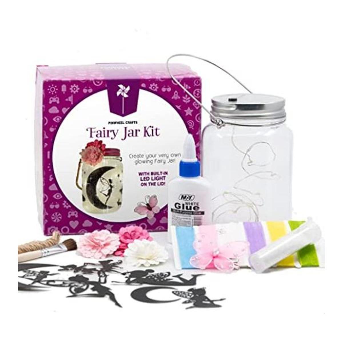 Pinwheel Crafts Kit de tarro de hadas divertido arte y