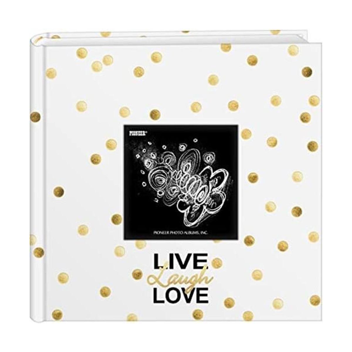 Pioneer Photo Albums Golden Dots Live Laugh Love lbum de