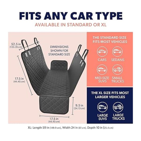 Dog Back Seat Cover Protector Waterproof Scratchproof_2