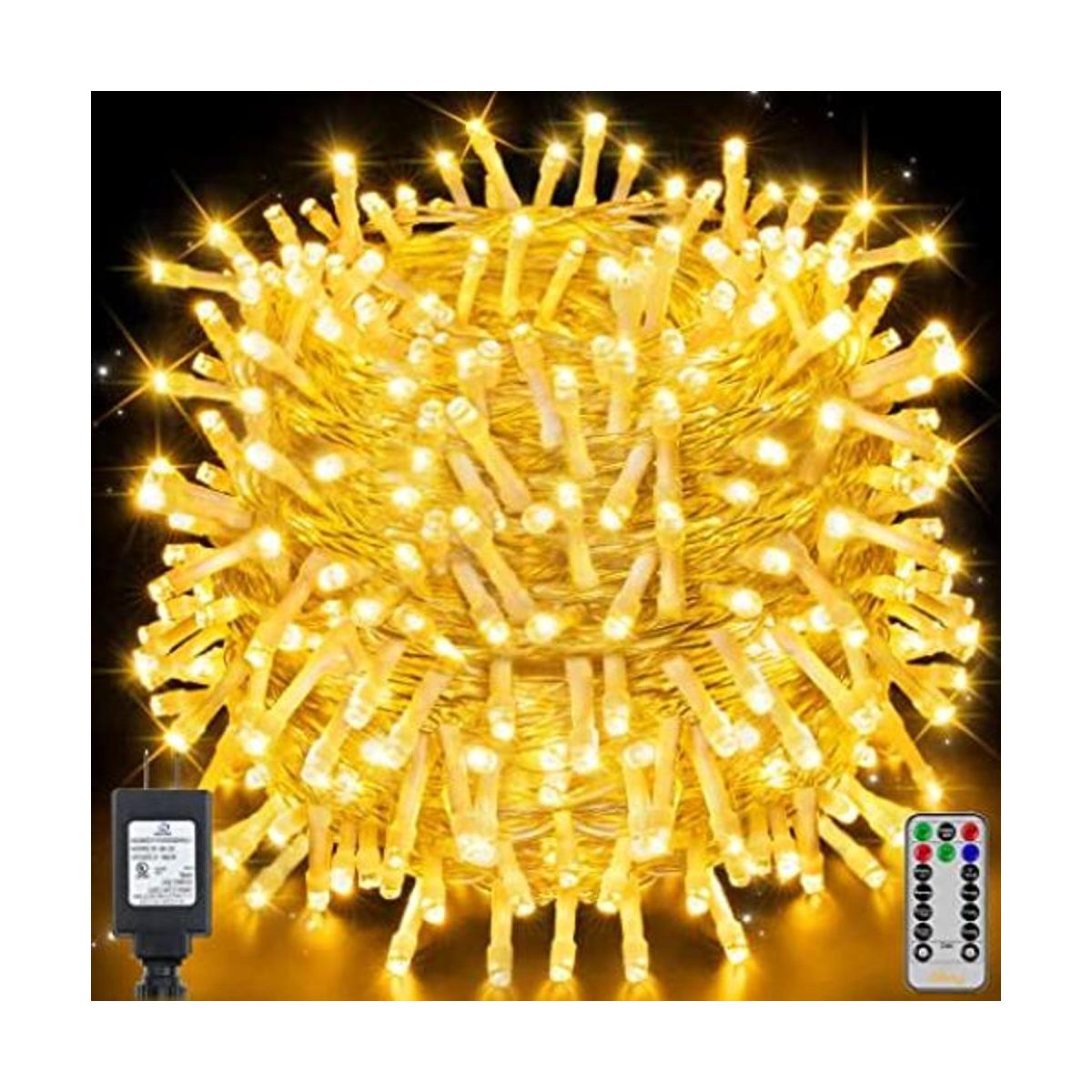 Ollny Cadena de luces de Navidad para exteriores 800 LED