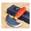 BANYOUR Cuchillo de cabeza redonda de cuero con mango de_5