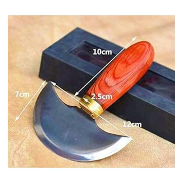 BANYOUR Cuchillo de cabeza redonda de cuero con mango de_5
