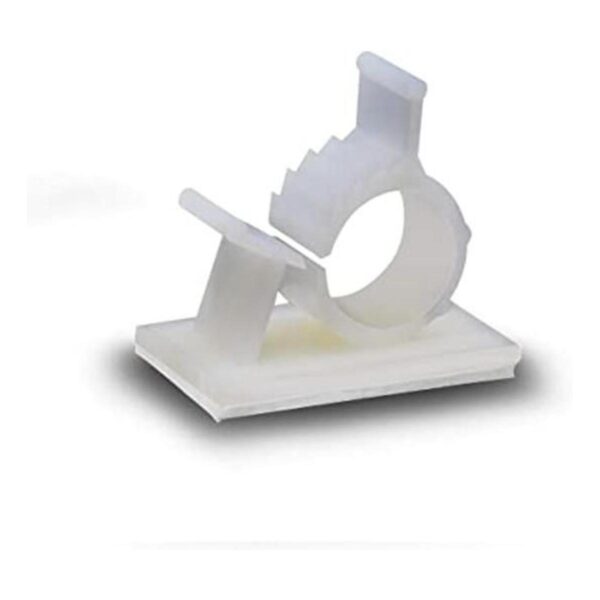 Clips de cable blanco adhesivo 25 piezas tamaño L
