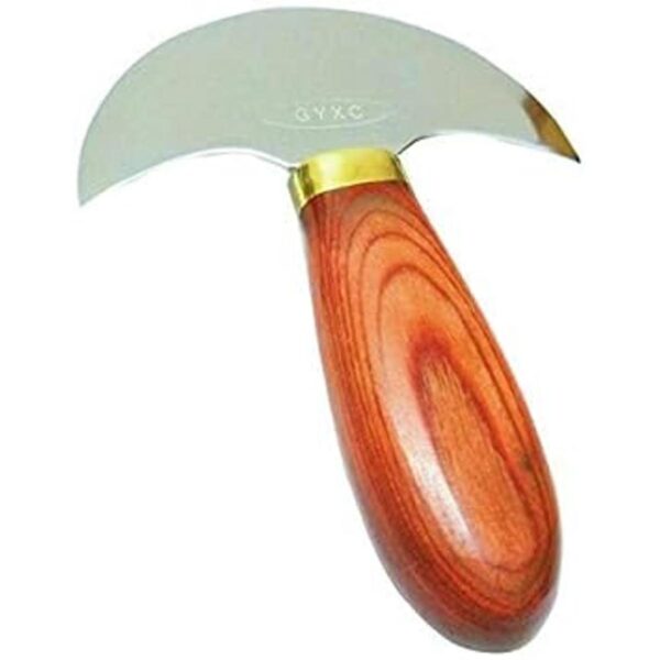 BANYOUR Cuchillo de cabeza redonda de cuero con mango de_2