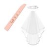 Tiara de novia de oro rosa para ser satinado y diamantes_1
