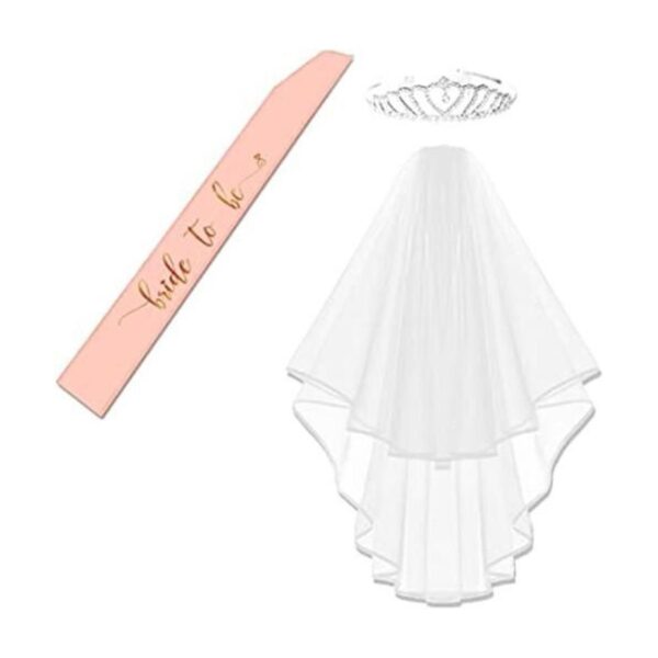 Tiara de novia de oro rosa para ser satinado y diamantes_1