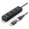 Hub USB 3.0 Ethernet con adaptador USB C 3 puertos USB_1