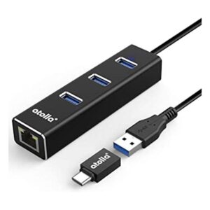 Hub USB 3.0 Ethernet con adaptador USB C 3 puertos USB_1
