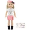 Emily Rose Ropa de muñeca de 14.0 in con falda parisina_1
