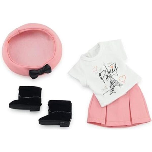 Emily Rose Ropa de muñeca de 14.0 in con falda parisina_3
