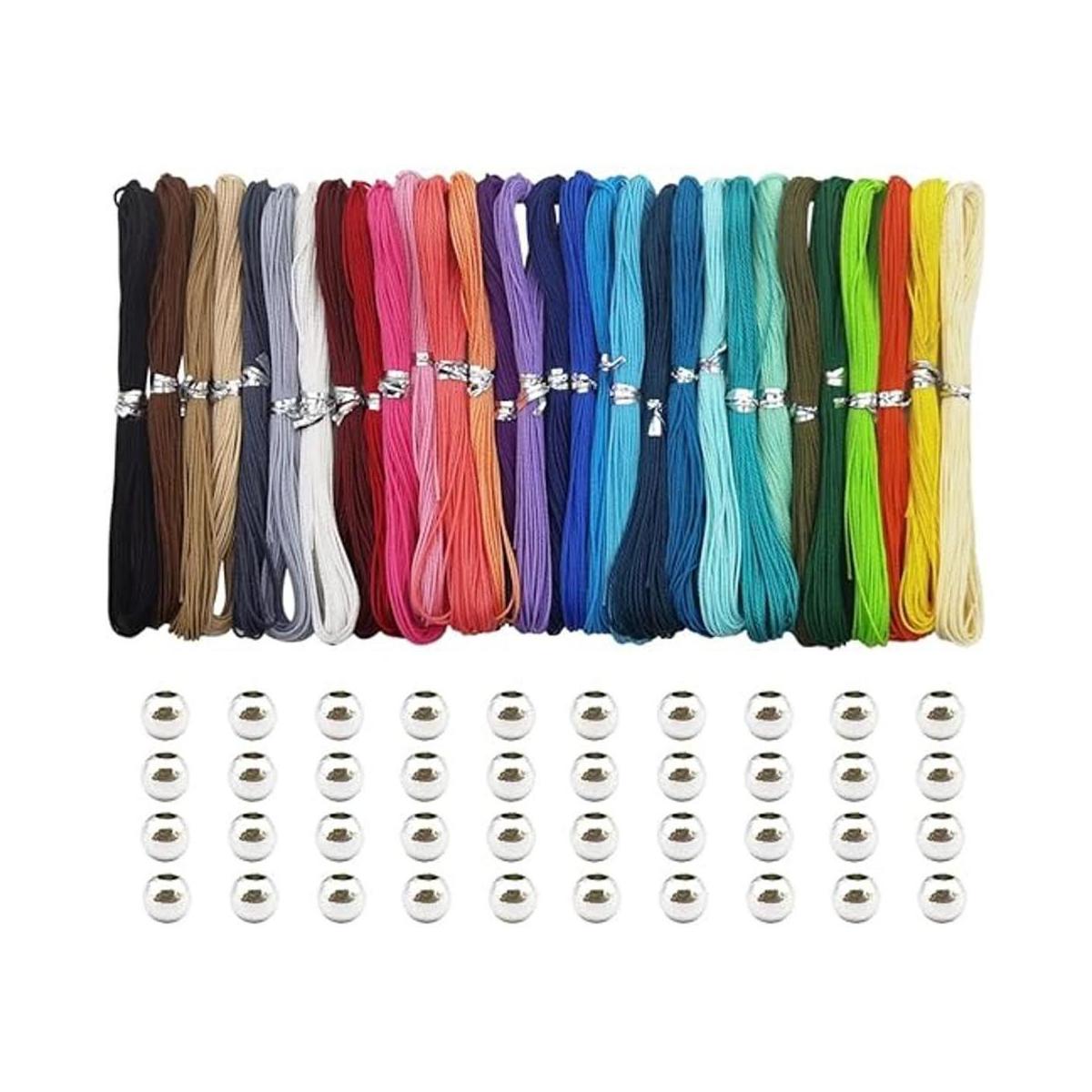 INSPIRELLE Cordón de poliéster encerado de 30 colores