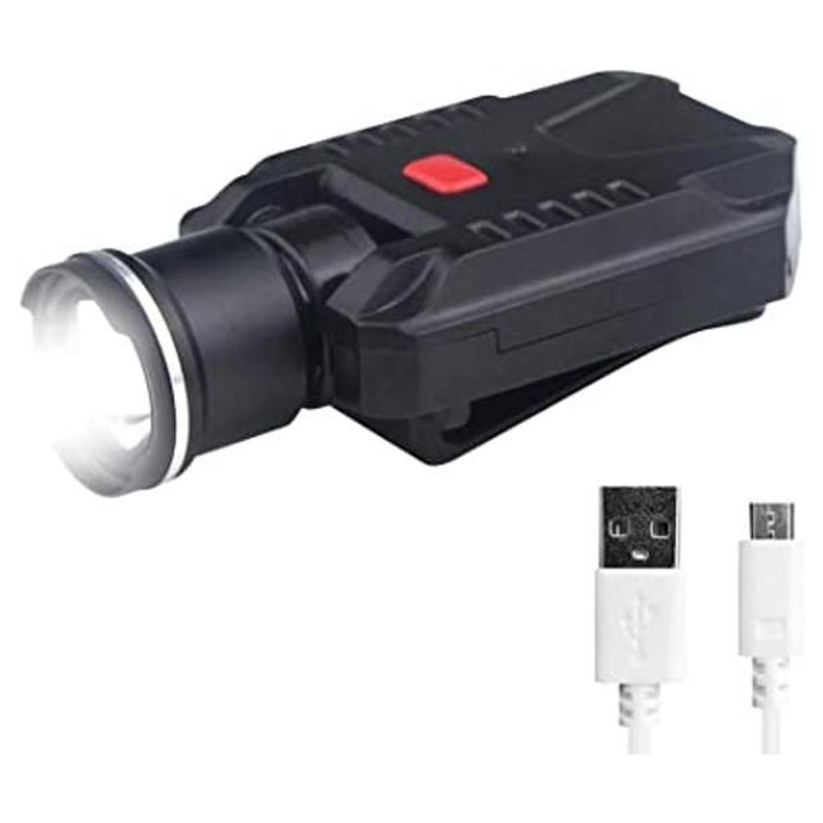 FISHNU Luz de sombrero con clip de 500 lúmenes luz LED