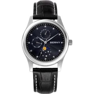 Berny Reloj multifuncional de cuarzo para hombre con