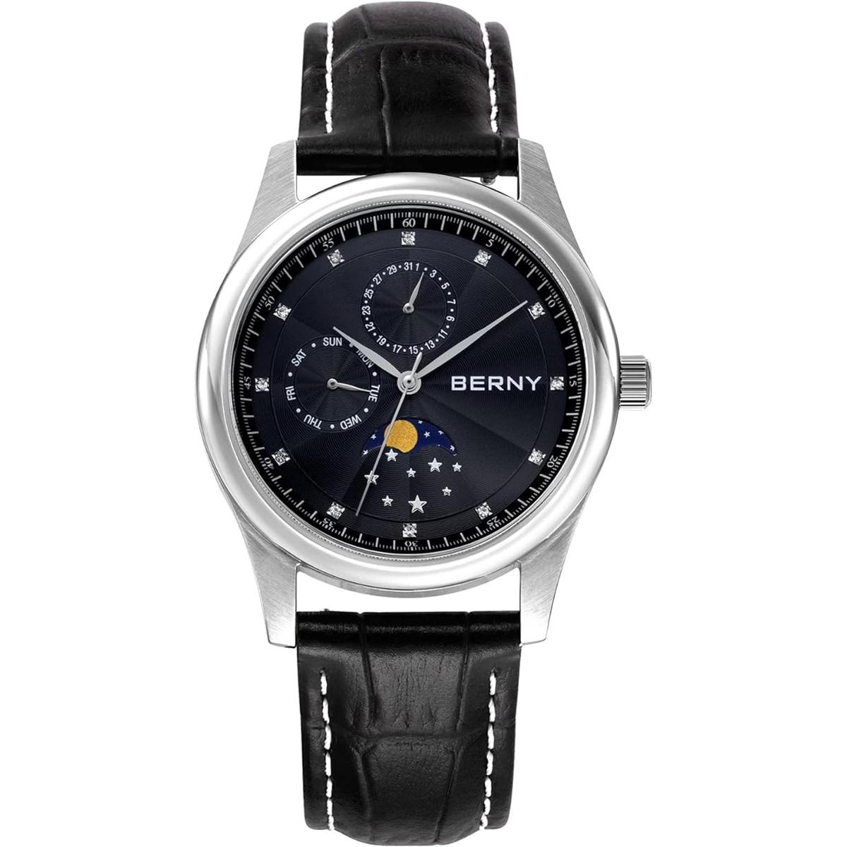 Berny Reloj multifuncional de cuarzo para hombre con