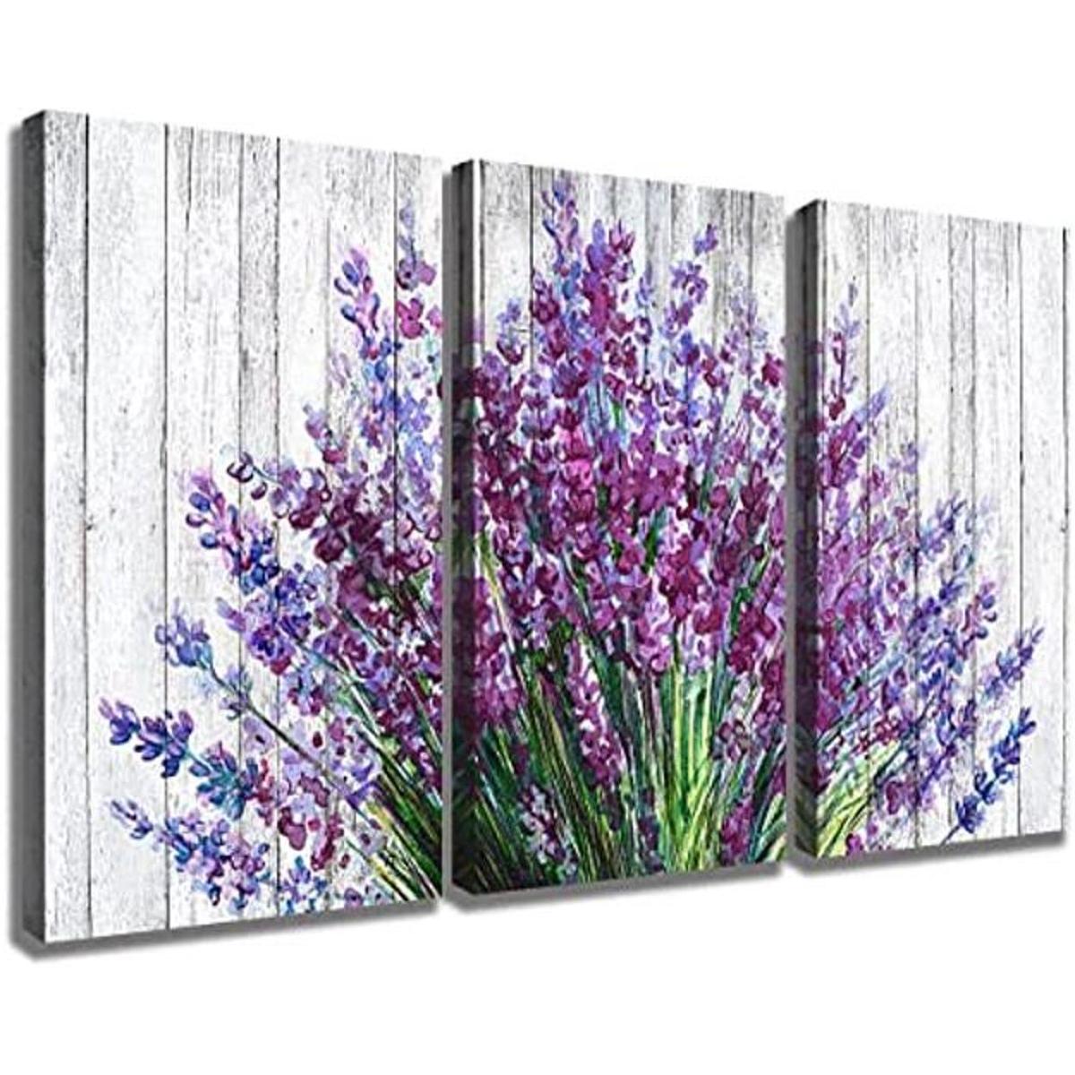 Decoración de pared de lavanda morada fotos para pared