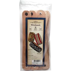 Realeather Pulsera de cuero marrón vegetal natural medio