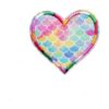 Qingxi Charm 18 parches bordados Spark Love Heart para