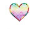 Qingxi Charm 18 parches bordados Spark Love Heart para