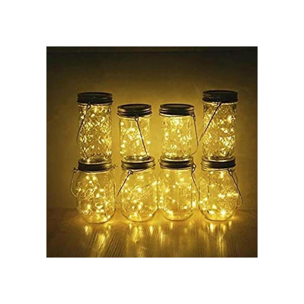 Miaro Paquete de 8 luces para tarro de masón 20 luces