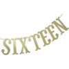 Sweet Sixteen Banner de cumpleaños con purpurina dorada_3