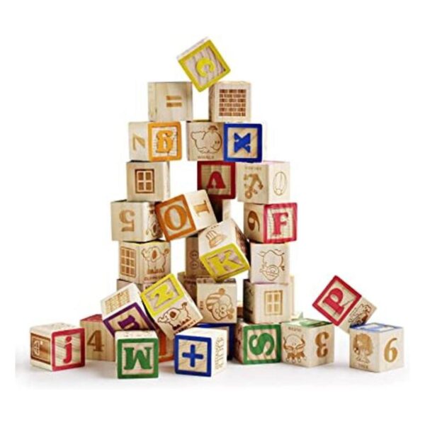 SainSmart Jr. Bloques ABC de madera 40 bloques apilables_1