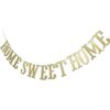Home Sweet Home Banner dorado con purpurina para_2